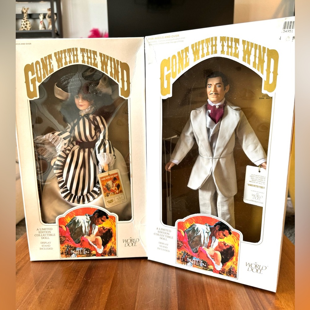 World Doll Gone With The Wind Scarlet and Rhett Dolls